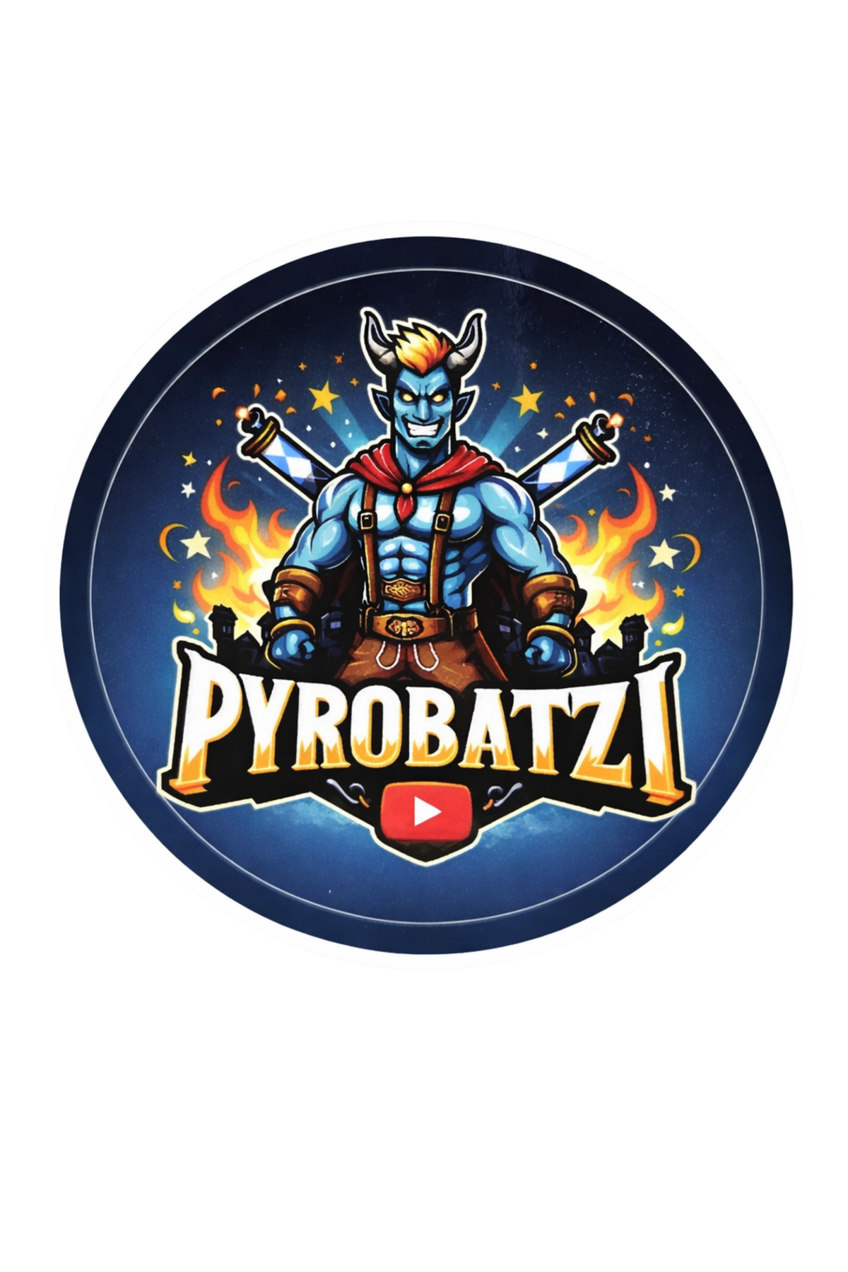 PyroBatzi® „Logo“ Signature Sticker (6x6cm)